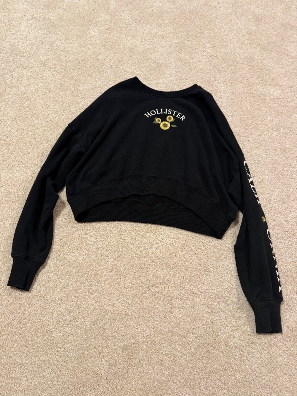 Holister cropped crewneck